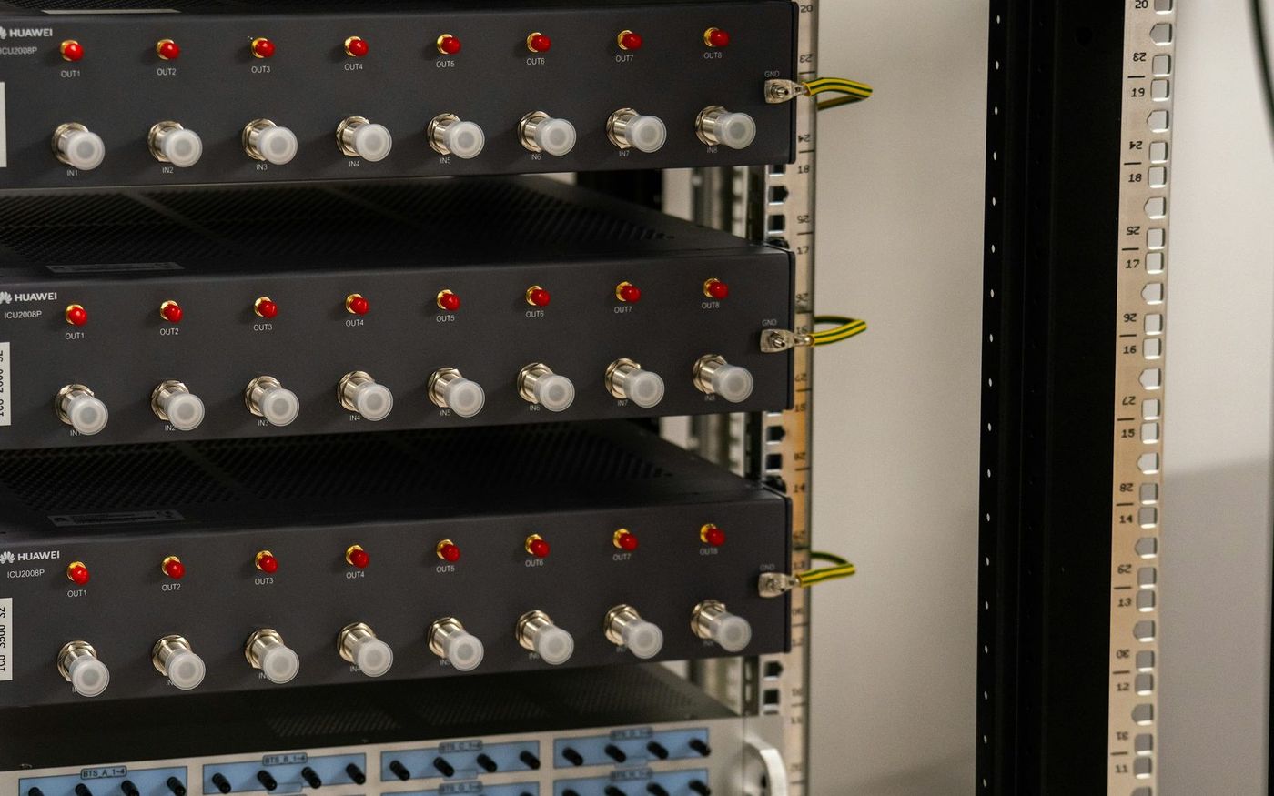 Out-of-band management devices mounted in a rack